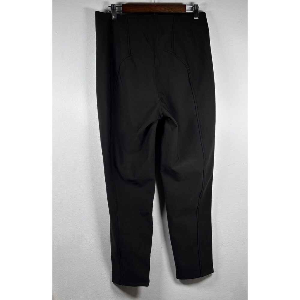HFX Winter Tech Pants Womens L Black Fleece Lined Stretch Zip Pocket Pull On - Picture 5 of 11